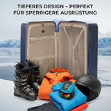 Aerolite 101L Großer Truhenkoffer mit 4+1 Spinner-Rädern, ABS-Hartschale, TSA-Schloss und leichtem Design – Blau