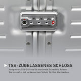 Aerolite Koffer ohne Reißverschluss, Premium Hartschalenkoffer mit Aluminiumrahmen, TSA-Sicherheitsverschluss, leise Hinomoto-Rollen, 97,6 L großes Reisegepäck