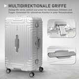 Aerolite Koffer ohne Reißverschluss, Premium Hartschalenkoffer mit Aluminiumrahmen, TSA-Sicherheitsverschluss, leise Hinomoto-Rollen, 97,6 L großes Reisegepäck
