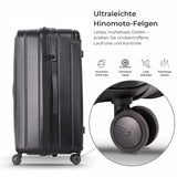 Aerolite M-Lite Trunk – Premium 76 cm Koffer für den Check-in, strapazierfähiges PP-Polypropylen, TSA-Zahlenschloss, leise Hinomoto-Rollen, luxuriöses umweltfreundliches Innenfutter, 15 Jahre Garantie