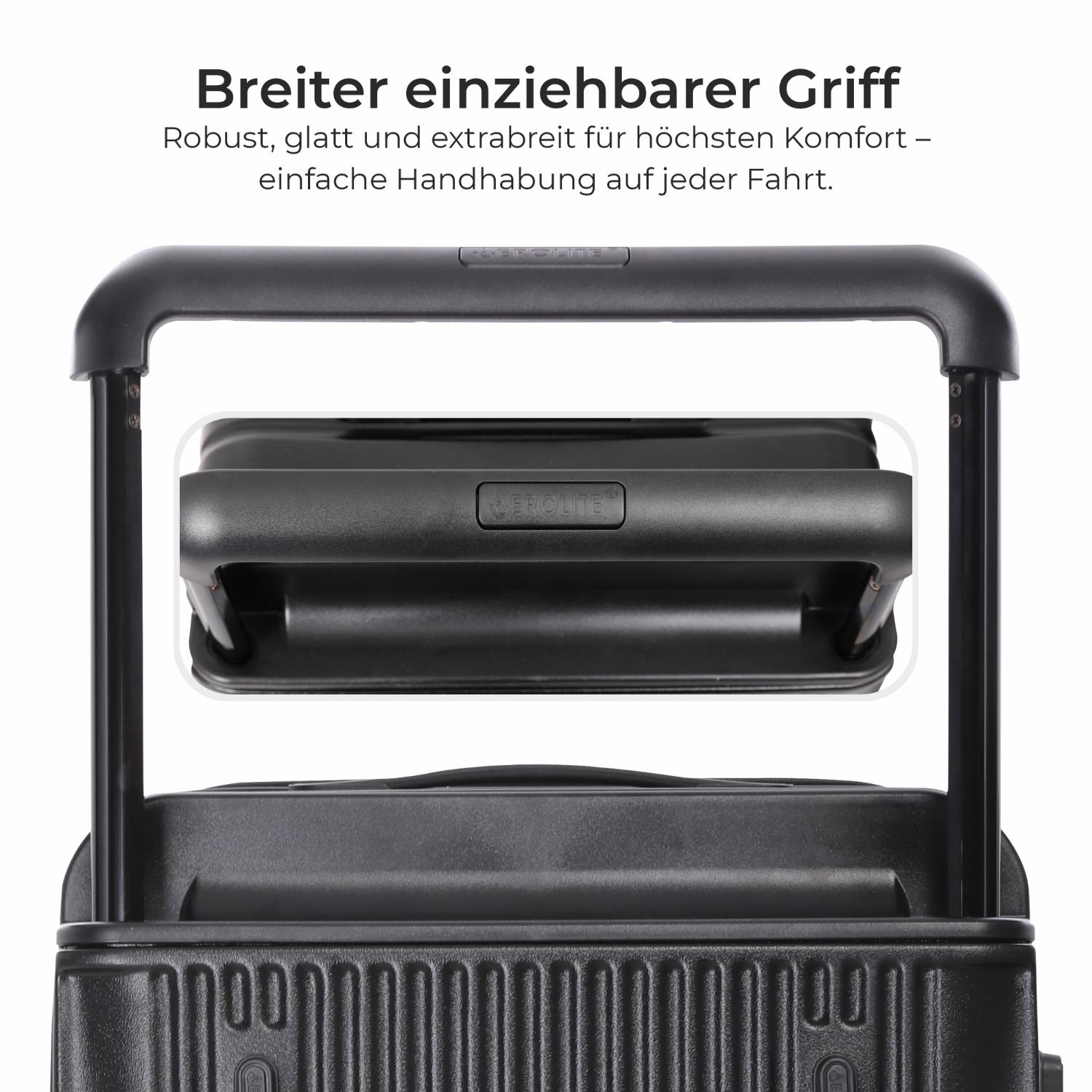 Aerolite M-Lite Trunk – Premium 76 cm Koffer für den Check-in, strapazierfähiges PP-Polypropylen, TSA-Zahlenschloss, leise Hinomoto-Rollen, luxuriöses umweltfreundliches Innenfutter, 15 Jahre Garantie