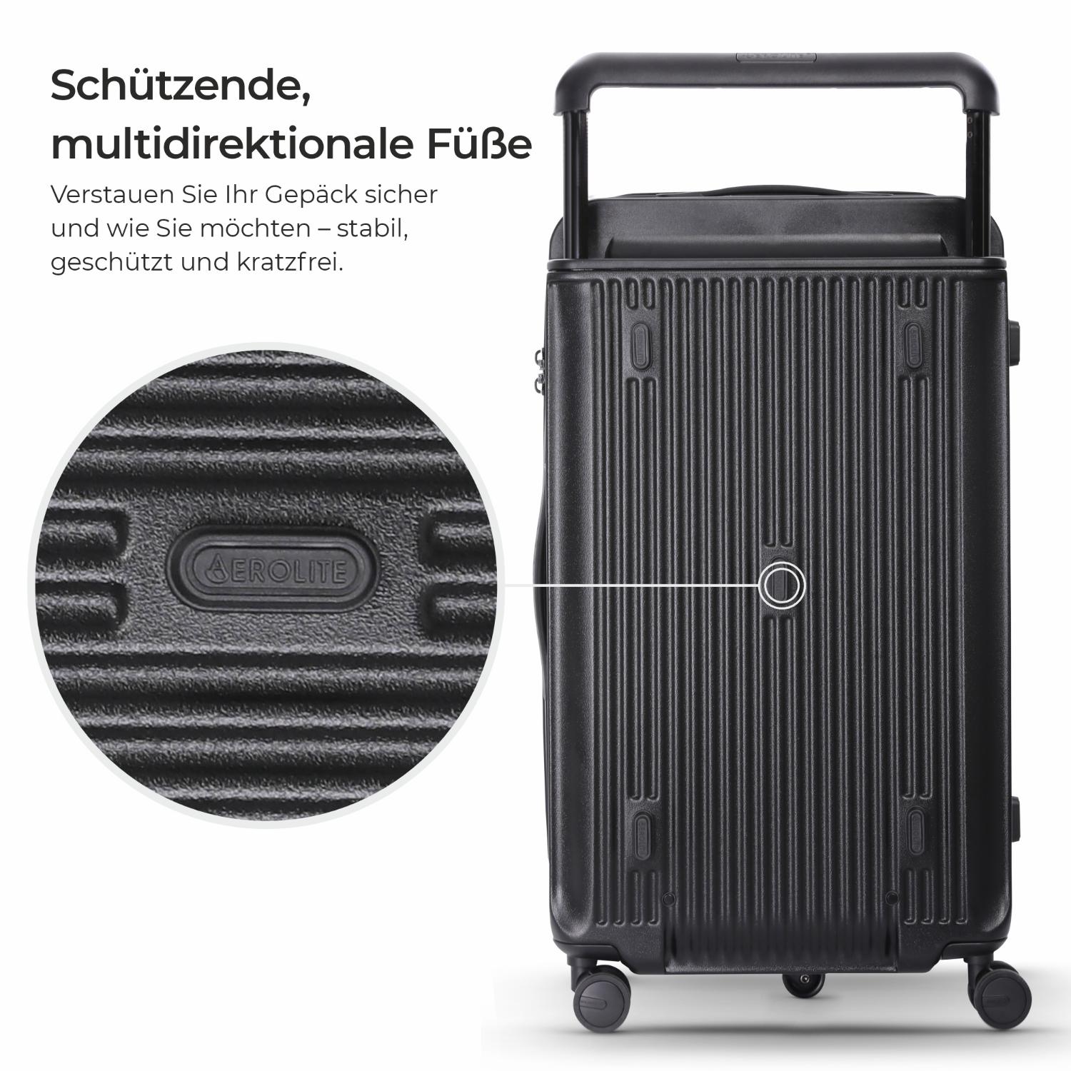 Aerolite M-Lite Trunk – Premium 76 cm Koffer für den Check-in, strapazierfähiges PP-Polypropylen, TSA-Zahlenschloss, leise Hinomoto-Rollen, luxuriöses umweltfreundliches Innenfutter, 15 Jahre Garantie