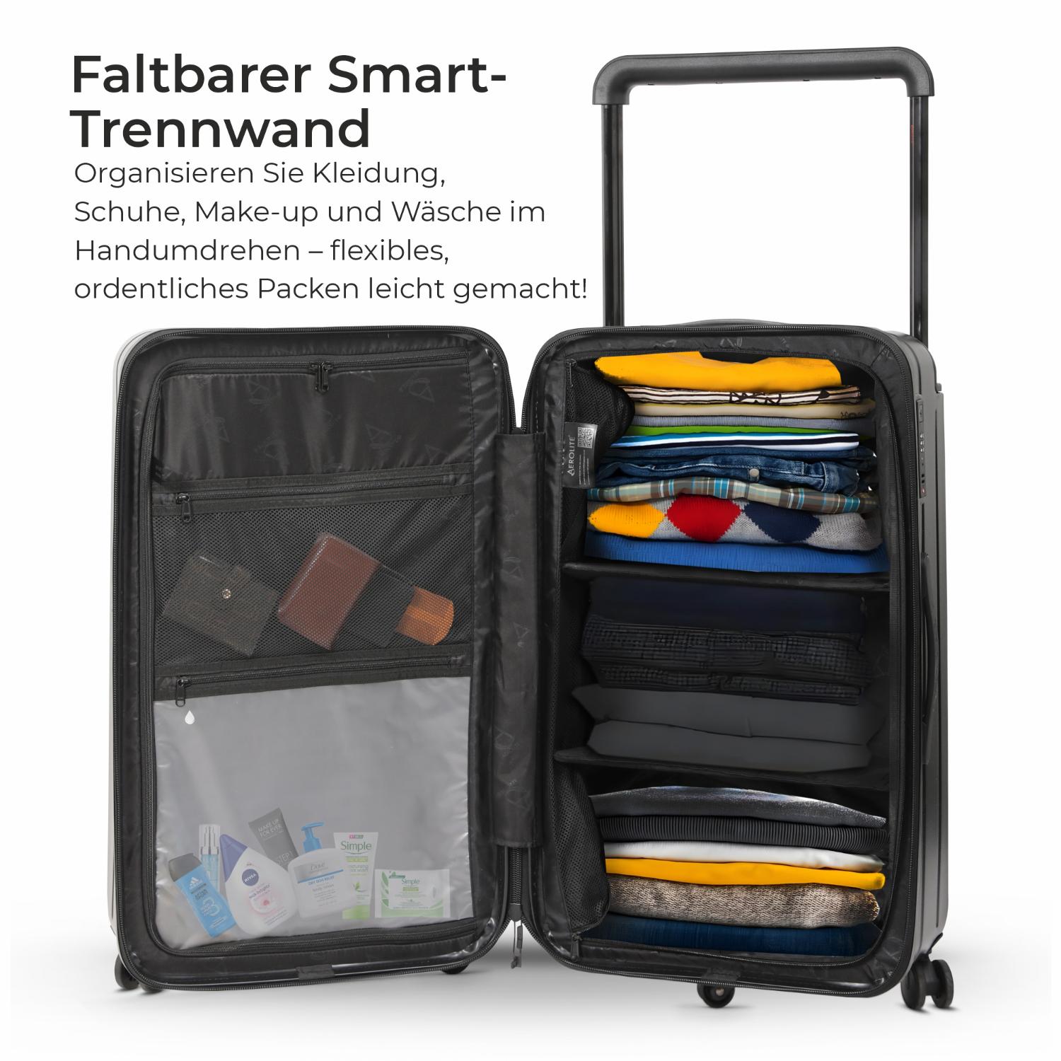 Aerolite M-Lite Trunk – Premium 76 cm Koffer für den Check-in, strapazierfähiges PP-Polypropylen, TSA-Zahlenschloss, leise Hinomoto-Rollen, luxuriöses umweltfreundliches Innenfutter, 15 Jahre Garantie