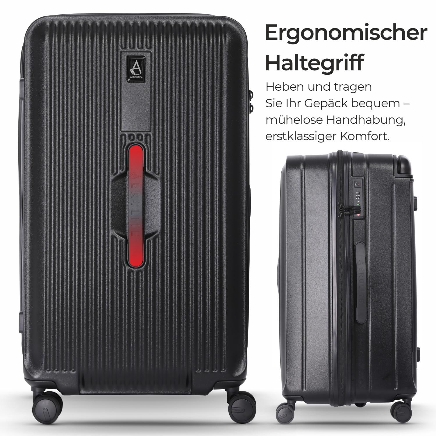 Aerolite M-Lite Trunk – Premium 76 cm Koffer für den Check-in, strapazierfähiges PP-Polypropylen, TSA-Zahlenschloss, leise Hinomoto-Rollen, luxuriöses umweltfreundliches Innenfutter, 15 Jahre Garantie