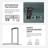 Aerolite 108L Extra-Großer Reisekoffer – Robuste Polypropylen-Hartschale, 4 Doppel-Spinner-Räder, TSA-Schloss, YKK-Reißverschlüsse & Frisch gefüttertes Innenfutter – Dunkelgrün