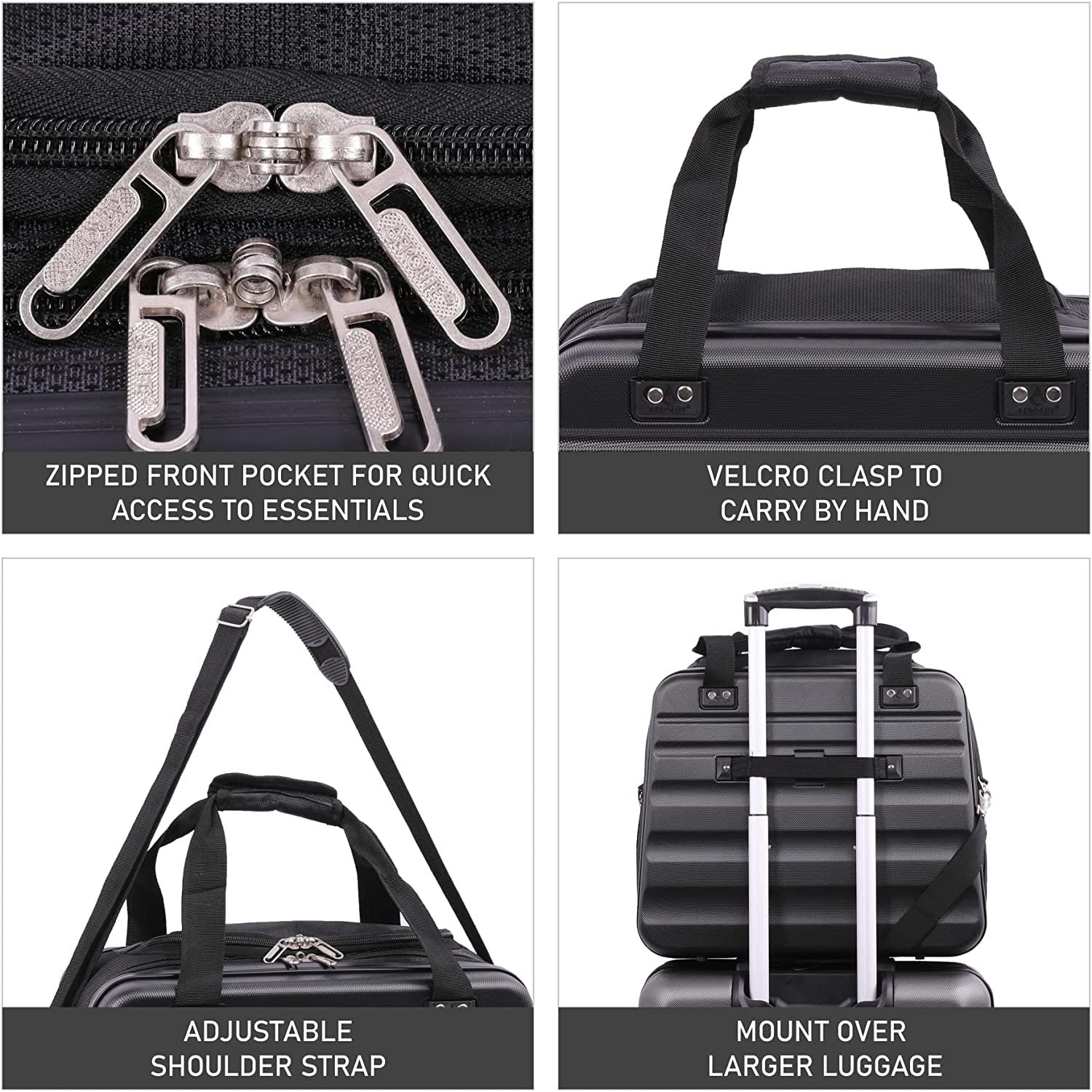 Aerolite New Summer 2025 Easyjet Maximale Größe 45 x 36 x 20 cm Handgepäck Zugelassenes Hartschalen-Reisegepäck Schultertasche unter dem Sitz Flugtasche mit 2 Jahren Garantie