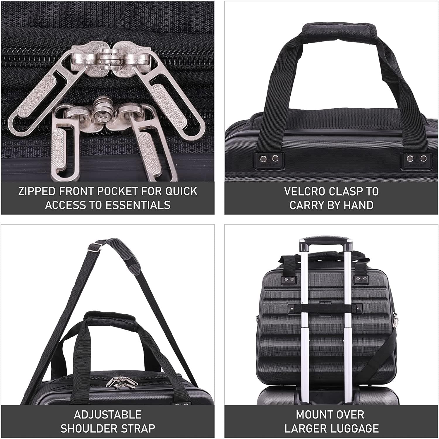 Aerolite New Summer 2025 Easyjet Maximale Größe 45 x 36 x 20 cm Handgepäck Zugelassenes Hartschalen-Reisegepäck Schultertasche unter dem Sitz Flugtasche mit 2 Jahren Garantie