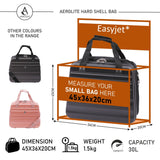 Aerolite New Summer 2024 Easyjet Maximale Größe 45 x 36 x 20 cm Handgepäck Zugelassenes Hartschalen - Reisegepäck Schultertasche unter dem Sitz Flugtasche mit 2 Jahren Garantie - Aerolite DE