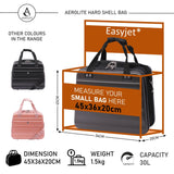 Aerolite New Summer 2024 Easyjet Maximale Größe 45 x 36 x 20 cm Handgepäck Zugelassenes Hartschalen - Reisegepäck Schultertasche unter dem Sitz Flugtasche mit 2 Jahren Garantie - Aerolite DE
