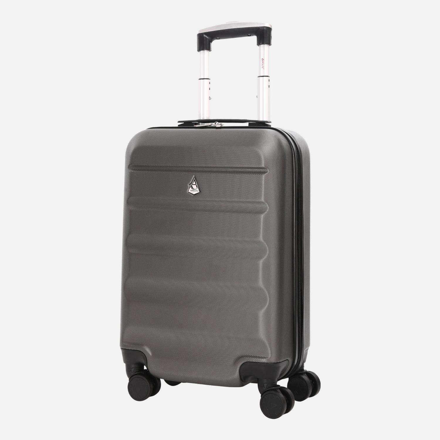 Aerolite Leichter 55x35x20cm ABS Hartschale 4 Rollen Handgepäck Trolley Koffer Bordgepäck Gepäck für Lufthansa, Eurowings, TUIfly, Ryanair, Easyjet, SunExpress und viele mehr