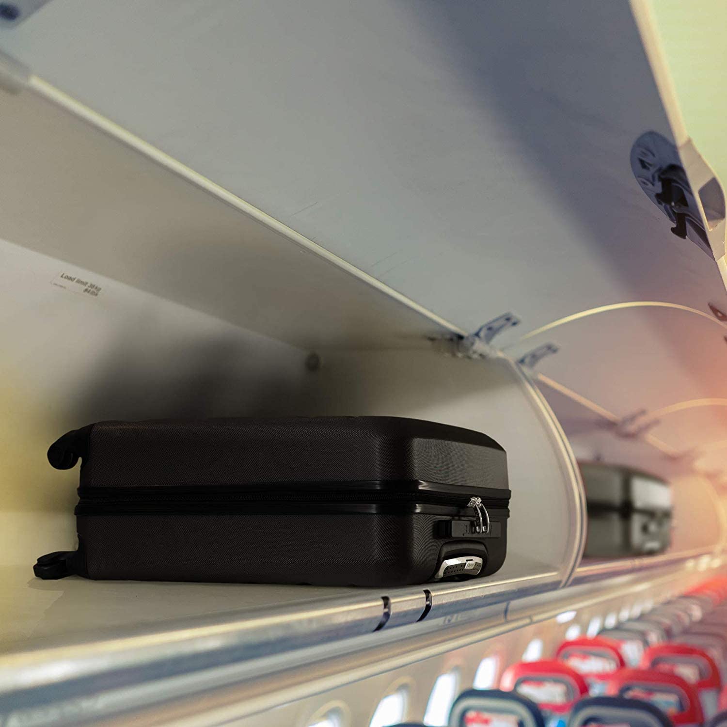 Aerolite Leichter ABS Hartschale 4 Rollen Handgepäck Trolley Koffer Bordgepäck Gepäck für Lufthansa, Eurowings, TUIfly, Ryanair, easyJet, SunExpress und viele mehr - Aerolite DE