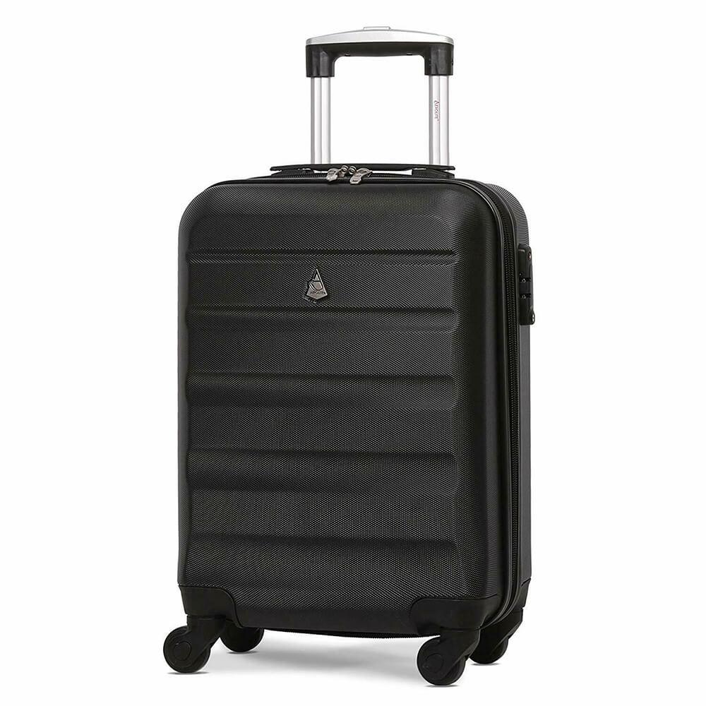 Aerolite Leichter ABS Hartschale 4 Rollen Handgepäck Trolley Koffer Bordgepäck Gepäck für Lufthansa, Eurowings, TUIfly, Ryanair, easyJet, SunExpress und viele mehr - Aerolite DE