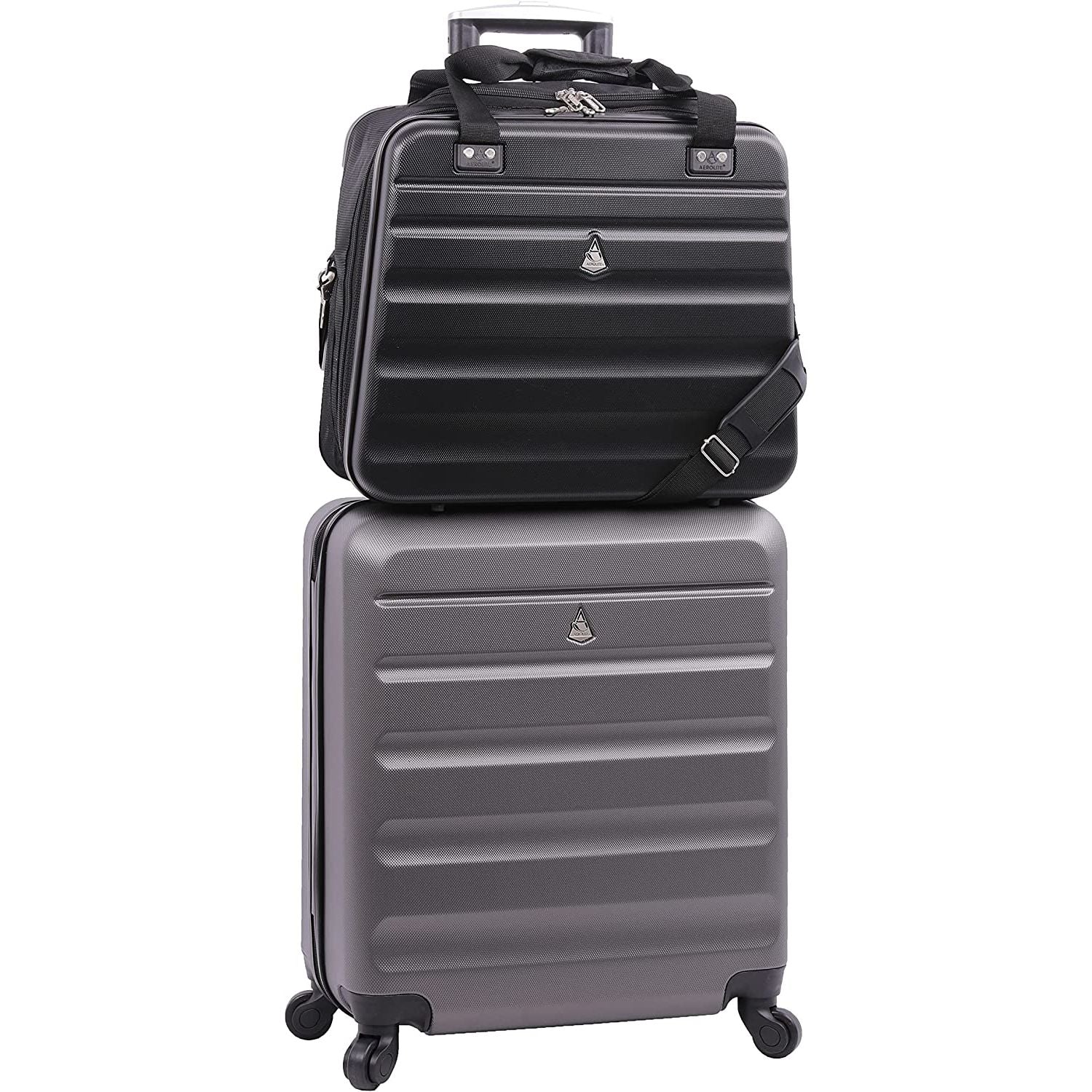 Aerolite New Summer 2022 Easyjet Maximale Größe 45 x 36 x 20 cm Handgepäck Zugelassenes Hartschalen-Reisegepäck Schultertasche unter dem Sitz Flugtasche mit 2 Jahren Garantie - Aerolite DE