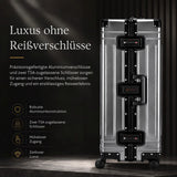 Aerolite M-Lite Premium Großkoffer aus Vollaluminium 28 Zoll – 90 l Aufgabegepäck, TSA-Schlösser ohne Reißverschluss, antimikrobieller SILVADUR™-Innenraum, 360°-Rollen, 15 Jahre Garantie – Anthrazit