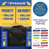 5 Cities (40x20x25cm) New 2024 Ryanair Maximale Größe der Kabinenreisetasche - Nehmen Sie den Max an Bord! - Aerolite DE