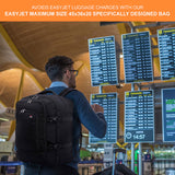 5 Cities 45x36x20cm Neu und Verbessert 2024 Easyjet Maximale Größe Reisegepäck Handgepäck Reisetasche Untersitz Flugtasche Mit 2 Jahre GARANTIE, Schwarz