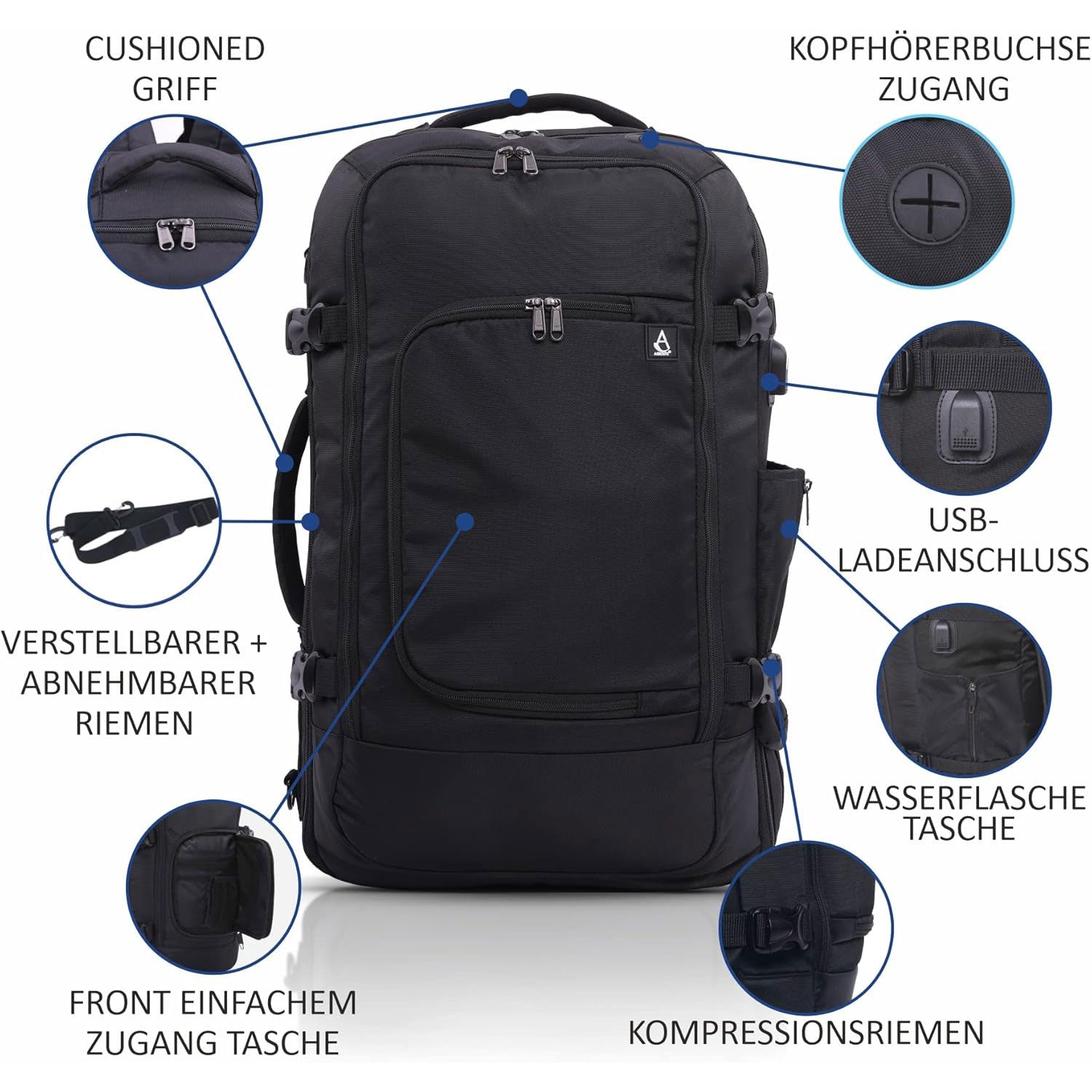 reiserucksack handgepäck flugzeug Aerolite 55x35x20 Rucksack Handgepäck Flugzeug Umhängetasche Reisetasc – Aerolite DE