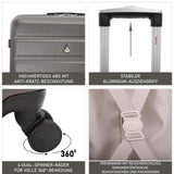 Aerolite XL Große Leichter ABS Hartschale 4 Rollen Trolley Koffer Reisekoffer Hartschalenkoffer Rollkoffer Gepäck, 79cm, Kohlegrau