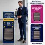 Aerolite Erweiterbarer Lufthansa Handgepäck Koffer 55×40×23cm bis 55×40×20 cm - Kabinenkoffer mit TSA-Schloss, 8 Doppelrollen & robuster ABS-Polycarbonat-Hartschale, passend für Lufthansa & Ryanair Priority (Graphite Shadow)