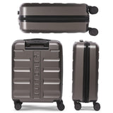 Aerolite Erweiterbarer Lufthansa Handgepäck Koffer 55 × 40 × 20 cm bis 55 × 40 × 23 cm – Kabinenkoffer mit TSA-Schloss, 8 Doppelrollen & robuster ABS-Polycarbonat-Hartschale, passend für Lufthansa, Wizz Air Priority & Ryanair Priority (Graphite Shadow)