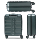 Aerolite Erweiterbares Handgepäck 55x40x20 cm auf 55x40x23 cm – Ryanair Priority, Lufthansa, Wizz Air Priority, Lufthansa Maximalgröße – Leichter Hartschalen-Kabinenkoffer mit 4 Rollen (WALDGRÜN)