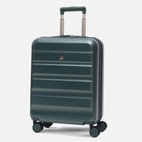 Aerolite Erweiterbares Handgepäck 55x40x20 cm auf 55x40x23 cm – Ryanair Priority, Lufthansa, Wizz Air Priority, Lufthansa Maximalgröße – Leichter Hartschalen-Kabinenkoffer mit 4 Rollen (WALDGRÜN)