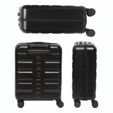 Aerolite Erweiterbares Handgepäck 55x40x20 cm auf 55x40x23 cm – Ryanair Priority, Lufthansa, Wizz Air Priority, Lufthansa Maximalgröße – Leichter Hartschalen-Kabinenkoffer mit 4 Rollen (SCHWARZ)