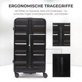 Aerolite 101L Großer Truhenkoffer mit 4+1 Spinner-Rädern, ABS-Hartschale, TSA-Schloss und leichtem Design – Schwarz