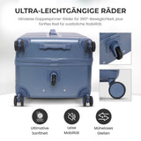 Aerolite 101L Großer Truhenkoffer mit 4+1 Spinner-Rädern, ABS-Hartschale, TSA-Schloss und leichtem Design – Blau