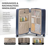 Aerolite 101L Großer Truhenkoffer mit 4+1 Spinner-Rädern, ABS-Hartschale, TSA-Schloss und leichtem Design – Blau