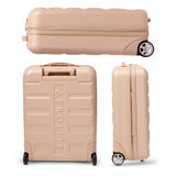 Aerolite Erweiterbarer Kabinenkoffer 55x40x20cm – Ryanair Priority Maximalgröße, erweiterbar auf 55x40x23cm für Lufthansa & Wizz Air Priority, Hartschalen-Handgepäck-Trolley mit 2 Rollen und TSA-Schloss, 40–46L Fassungsvermögen, Beige