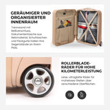 Aerolite Erweiterbarer Kabinenkoffer 55x40x20cm – Ryanair Priority Maximalgröße, erweiterbar auf 55x40x23cm für Lufthansa & Wizz Air Priority, Hartschalen-Handgepäck-Trolley mit 2 Rollen und TSA-Schloss, 40–46L Fassungsvermögen, Beige