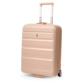 Aerolite Erweiterbarer Kabinenkoffer 55x40x20cm – Ryanair Priority Maximalgröße, erweiterbar auf 55x40x23cm für Lufthansa & Wizz Air Priority, Hartschalen-Handgepäck-Trolley mit 2 Rollen und TSA-Schloss, 40–46L Fassungsvermögen, Beige