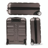 Aerolite Erweiterbarer Kabinenkoffer 55x40x20cm – Ryanair Priority Maximalgröße, erweiterbar auf 55x40x23cm für Lufthansa & Wizz Air Priority, Hartschalen-Handgepäck-Trolley mit 2 Rollen und TSA-Schloss, 40–46L Fassungsvermögen, Holzkohle