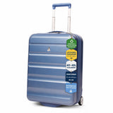 Aerolite Erweiterbarer Kabinenkoffer 55x40x20cm – Ryanair Priority Maximalgröße, erweiterbar auf 55x40x23cm für Lufthansa & Wizz Air Priority, Hartschalen-Handgepäck-Trolley mit 2 Rollen und TSA-Schloss, 40–46L Fassungsvermögen, Blau