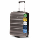Aerolite Erweiterbarer Kabinenkoffer 55x40x20cm – Ryanair Priority Maximalgröße, erweiterbar auf 55x40x23cm für Lufthansa & Wizz Air Priority, Hartschalen-Handgepäck-Trolley mit 2 Rollen und TSA-Schloss, 40–46L Fassungsvermögen, Holzkohle