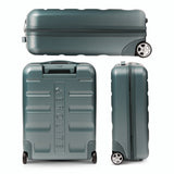 Aerolite Erweiterbarer Kabinenkoffer 55x40x20cm – Ryanair Priority Maximalgröße, erweiterbar auf 55x40x23cm für Lufthansa & Wizz Air Priority, Hartschalen-Handgepäck-Trolley mit 2 Rollen und TSA-Schloss, 40–46L Fassungsvermögen, Waldgrün