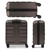 Aerolite 56x45x25 cm Großer Kabinentrolley – Easyjet Large Cabin/Plus/Flexi, British Airways & Jet2 maximale Kabinengepäckgröße, leichter Hartschalenkoffer mit 8 Doppelrollen, TSA-Schloss, 56L Fassungsvermögen, 5 Jahre Garantie, Anthrazit