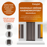 Aerolite 56x45x25 cm Großer Kabinentrolley – Easyjet Large Cabin/Plus/Flexi, British Airways & Jet2 maximale Kabinengepäckgröße, leichter Hartschalenkoffer mit 8 Doppelrollen, TSA-Schloss, 56L Fassungsvermögen, 5 Jahre Garantie, Anthrazit