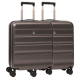 Aerolite 56x45x25 cm Großer Kabinentrolley – Easyjet Large Cabin/Plus/Flexi, British Airways & Jet2 maximale Kabinengepäckgröße, leichter Hartschalenkoffer mit 8 Doppelrollen, TSA-Schloss, 56L Fassungsvermögen, 5 Jahre Garantie, Anthrazit (2er-Set)