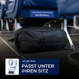 AEROLITE (40x30x15 cm) Maximale Größe für British Airways, KLM & Air France, Handgepäck-Tasche für unter den Sitz, Flugtasche, Reisetasche, Schwarz