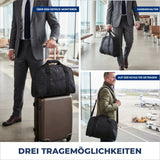 AEROLITE (40x30x15 cm) Maximale Größe für British Airways, KLM & Air France, Handgepäck-Tasche für unter den Sitz, Flugtasche, Reisetasche, Schwarz