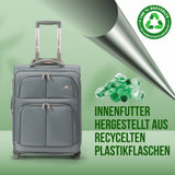 Aerolite Erweiterbarer Weichschalen-Handgepäckkoffer 55x40x20cm auf 55x40x23cm – Ryanair Priority, Wizz Air Priority, Lufthansa Max Größe – Leichter Kabinentrolley mit 2 Rollen