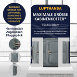 Aerolite Erweiterbarer Weichschalen-Handgepäckkoffer 55x40x20cm auf 55x40x23cm – Ryanair Priority, Wizz Air Priority, Lufthansa Max Größe – Leichter Kabinentrolley mit 2 Rollen
