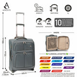 Aerolite Erweiterbarer Weichschalen-Handgepäckkoffer 55x40x20cm auf 55x40x23cm – Ryanair Priority, Wizz Air Priority, Lufthansa Max Größe – Leichter Kabinentrolley mit 2 Rollen