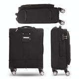 Aerolite Erweiterbarer 55x40x20cm bis 55x40x23cm 4-Rad Kabinentrolley – MAX-Größe für Ryanair Priority, Wizz Air & Lufthansa, Ultraleichter Weichschalen-Handgepäckkoffer mit TSA-Schloss