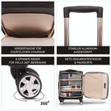 Aerolite Erweiterbarer 55x40x20cm bis 55x40x23cm 4-Rad Kabinentrolley – MAX-Größe für Ryanair Priority, Wizz Air & Lufthansa, Ultraleichter Weichschalen-Handgepäckkoffer mit TSA-Schloss