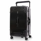 Aerolite Koffer ohne Reißverschluss, Premium Hartschalenkoffer mit Aluminiumrahmen, TSA-Sicherheitsverschluss, leise Hinomoto-Rollen, 97,6 L großes Reisegepäck - Schwarz