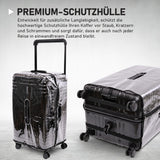 Aerolite Koffer ohne Reißverschluss, Premium Hartschalenkoffer mit Aluminiumrahmen, TSA-Sicherheitsverschluss, leise Hinomoto-Rollen, 97,6 L großes Reisegepäck - Schwarz
