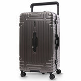 Aerolite Koffer ohne Reißverschluss, Premium Hartschalenkoffer mit Aluminiumrahmen, TSA-Sicherheitsverschluss, leise Hinomoto-Rollen, 97,6 L großes Reisegepäck - Holzkohle